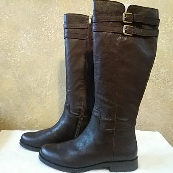 Franco Sarto Leather Knee-high Boots Sz 9 NWB - Picture 7 of 11